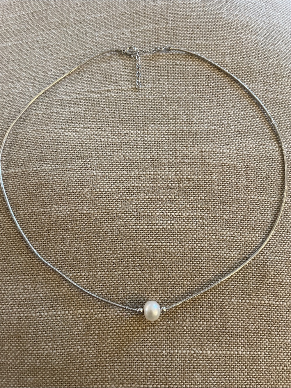 Sterling Silver Pearl Necklace